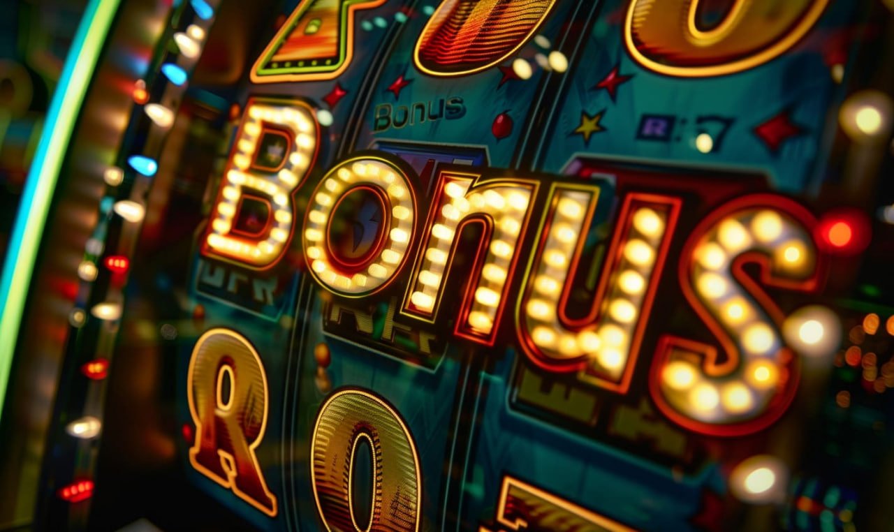 Grafis permainan slot online dengan tema warna-warni